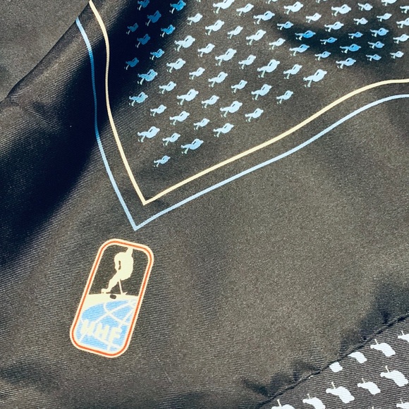 💗Ermenegildo Zegna Hockey IIHF Silk Scarf Made in Italy NWT - Picture 2 of 4